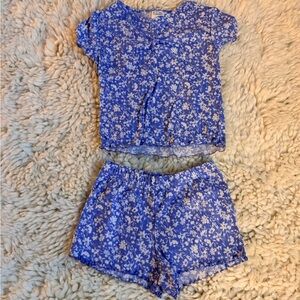 Art Class Blue Floral Kids Matching Set